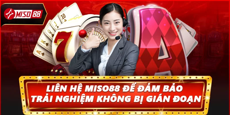 Liên hệ Miso88 để đảm bảo mọi trải nghiệm của khách hàng không bị gián đoạn